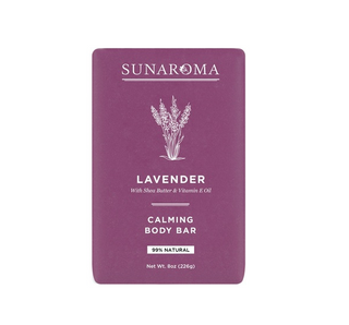 Sunaroma Lavender Calming Body Bar